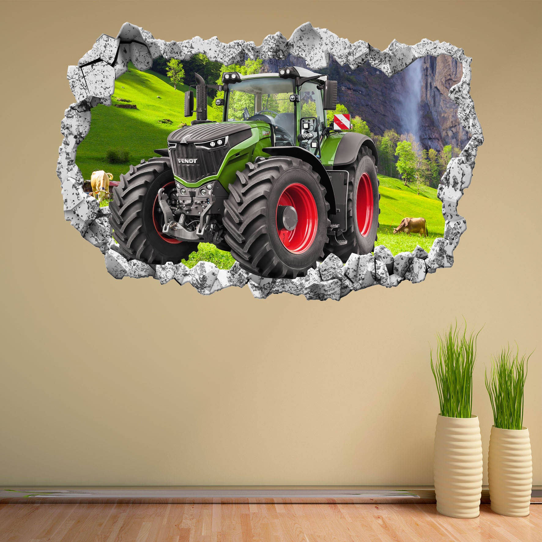 Fahren Traktor Wand Aufkleber Landwirtschaft Transport Auto
