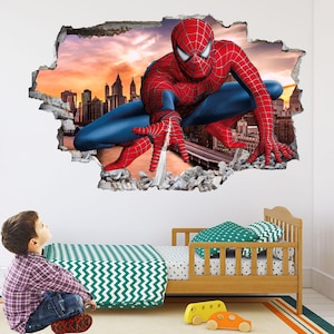 Spiderman superheld muur sticker Sticker muurschildering Poster Print Art Home Office Decor Spider Man EA50 afbeelding 2