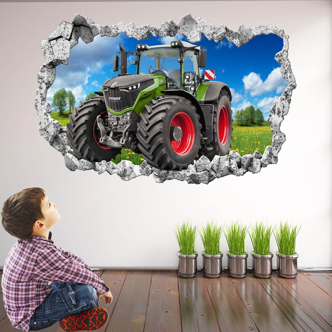 Fahren Traktor Wand Aufkleber Landwirtschaft Transport Auto Aufkleber Vinyl  Kindergarten Home Interior Decor Kinder Fahrzeug Wandmalereien - AliExpress