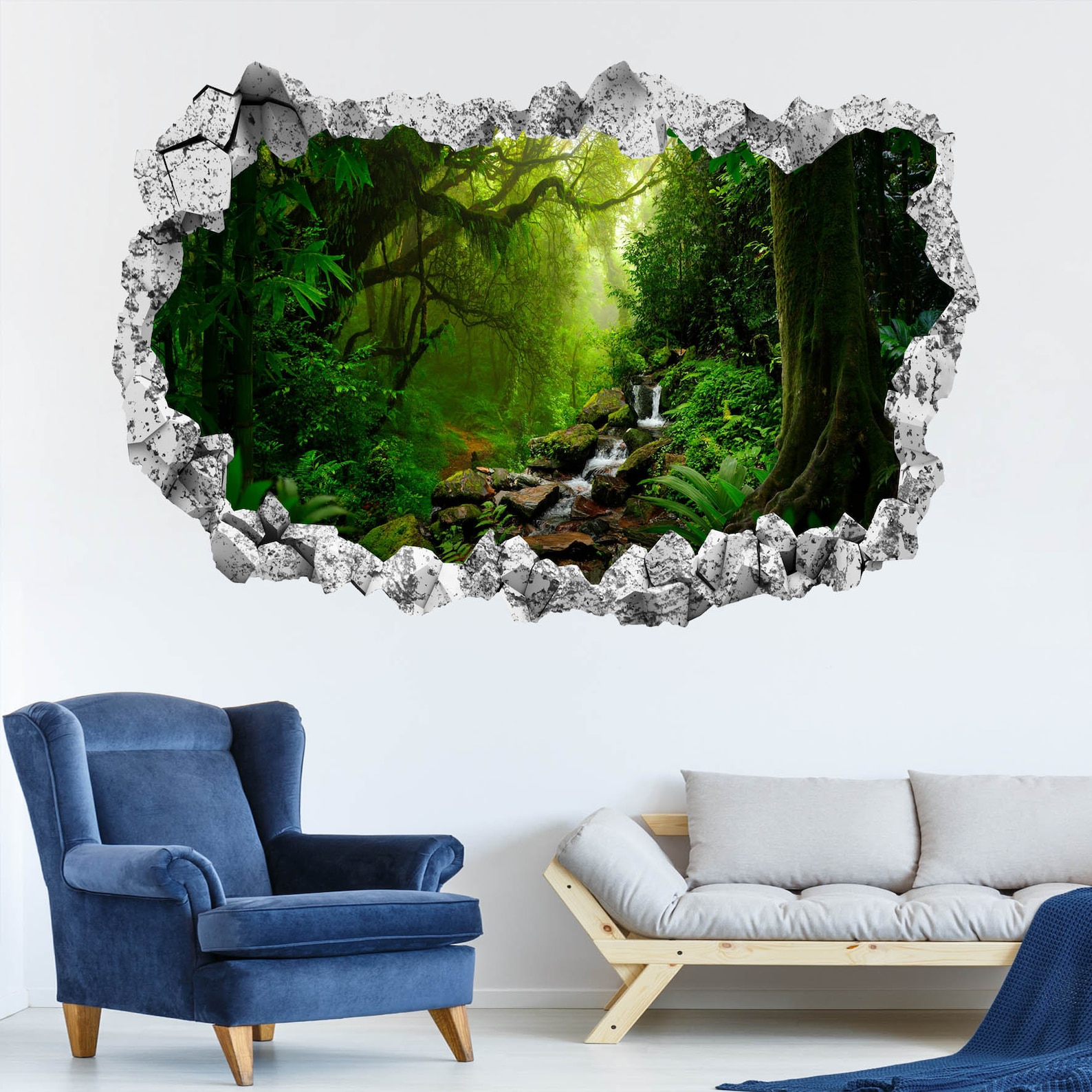 Rainforest Tropical Forest Wall Decal Sticker Mural Poster Etsy UK