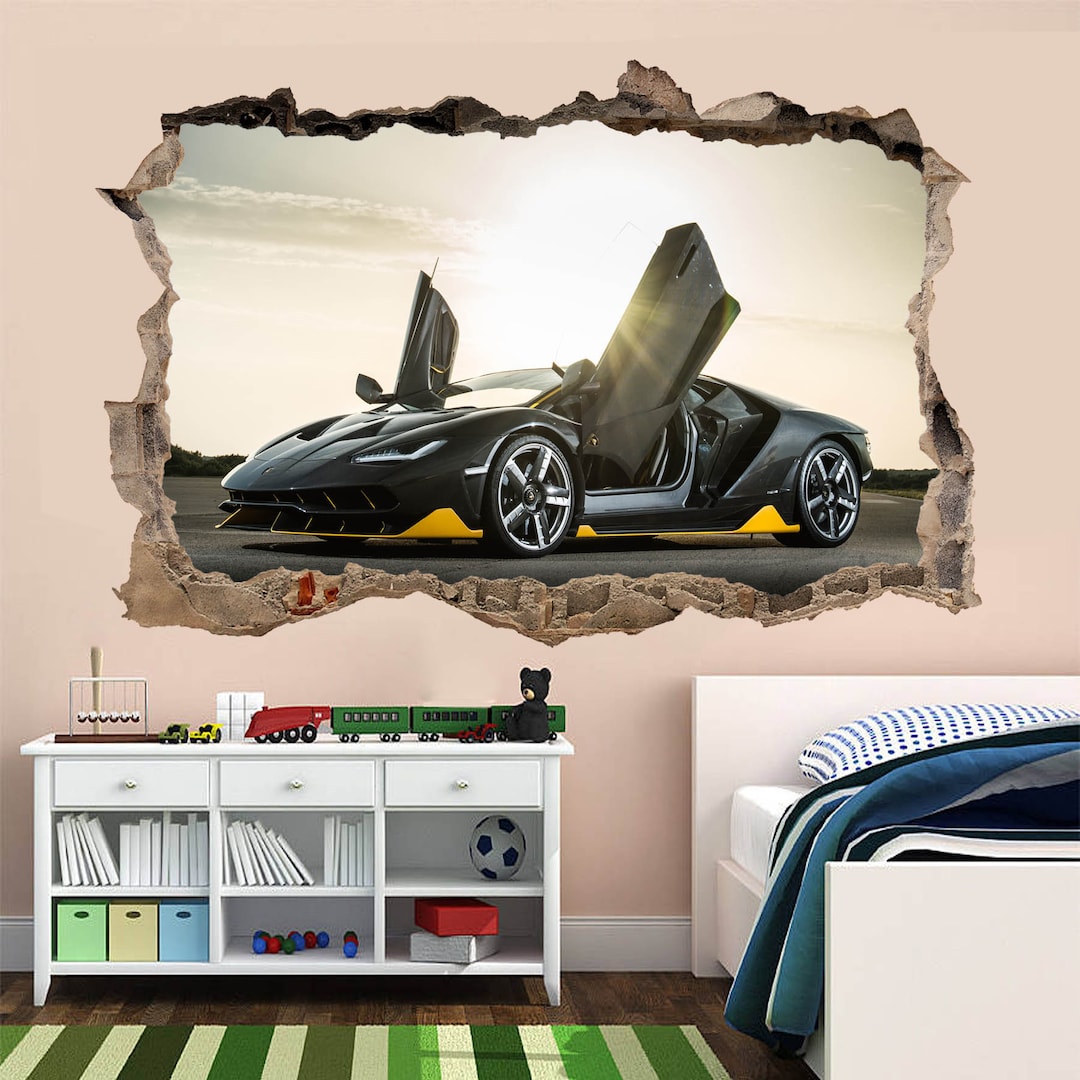 Supercar Sports Car Wall Sticker Mural Decal Poster Print Art Kids ...