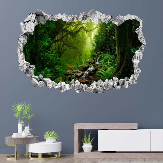 Sticker Porte 3D Forêt Hiver Enneigée – Autocollant Mural Amovible Flocon De Neige Paysage – 95x215 Cm