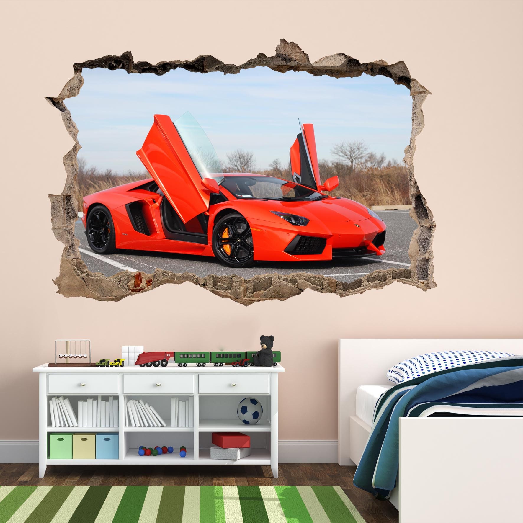 Supercar Sports Car Wall Sticker Mural Decal Poster Print Art Kids ...