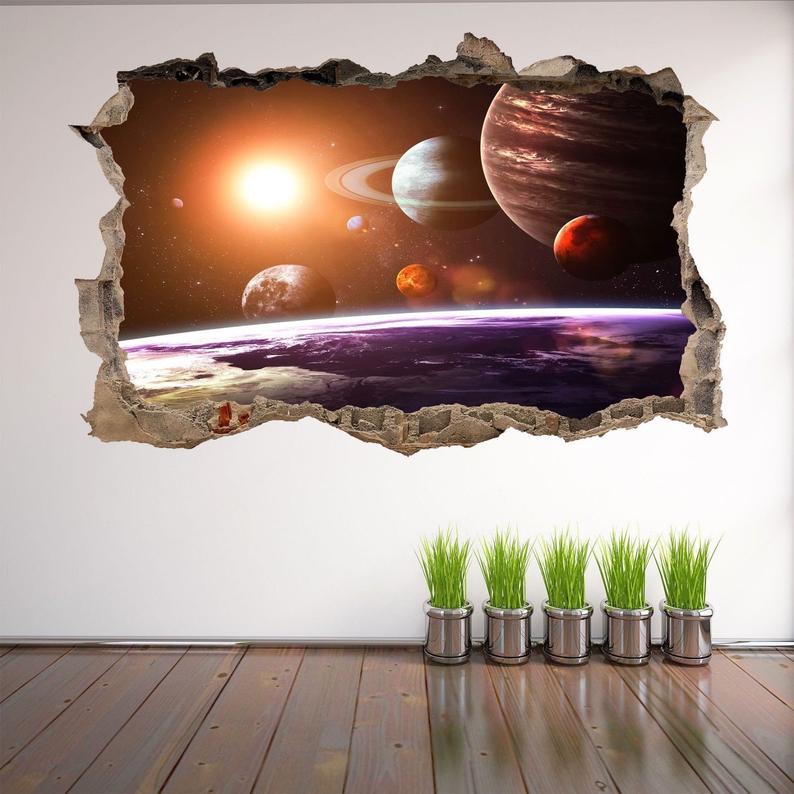 Planets Space Wall Sticker Mural Decal Print Art Astronomy | Etsy