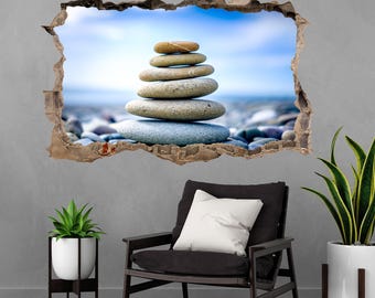 Zen Balancing Stones Wall Decal Sticker Mural Poster Print Art Home Office Decor FG9
