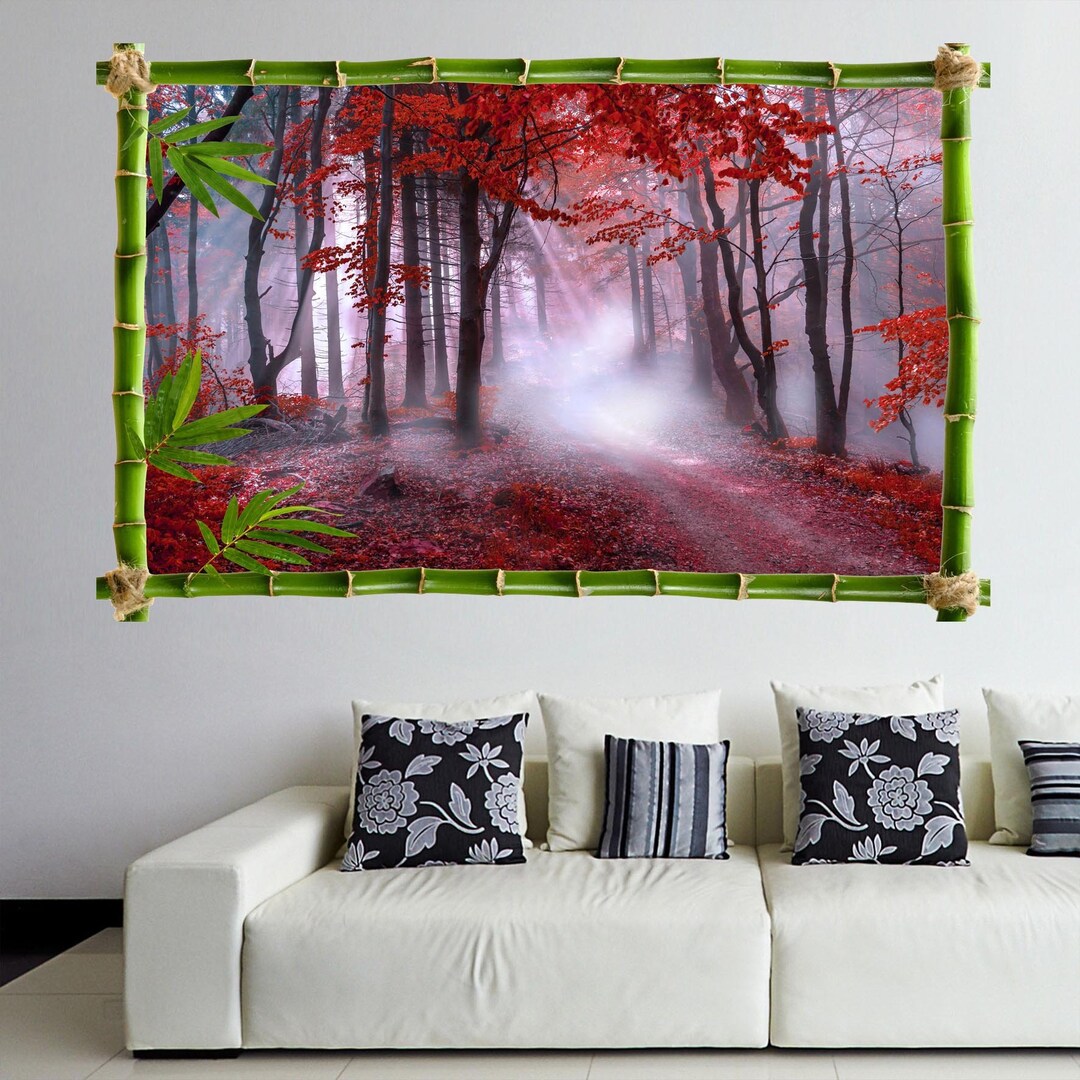 Autumn Forest Trees Wall Decal Sticker Mural Poster Print Art Home ...