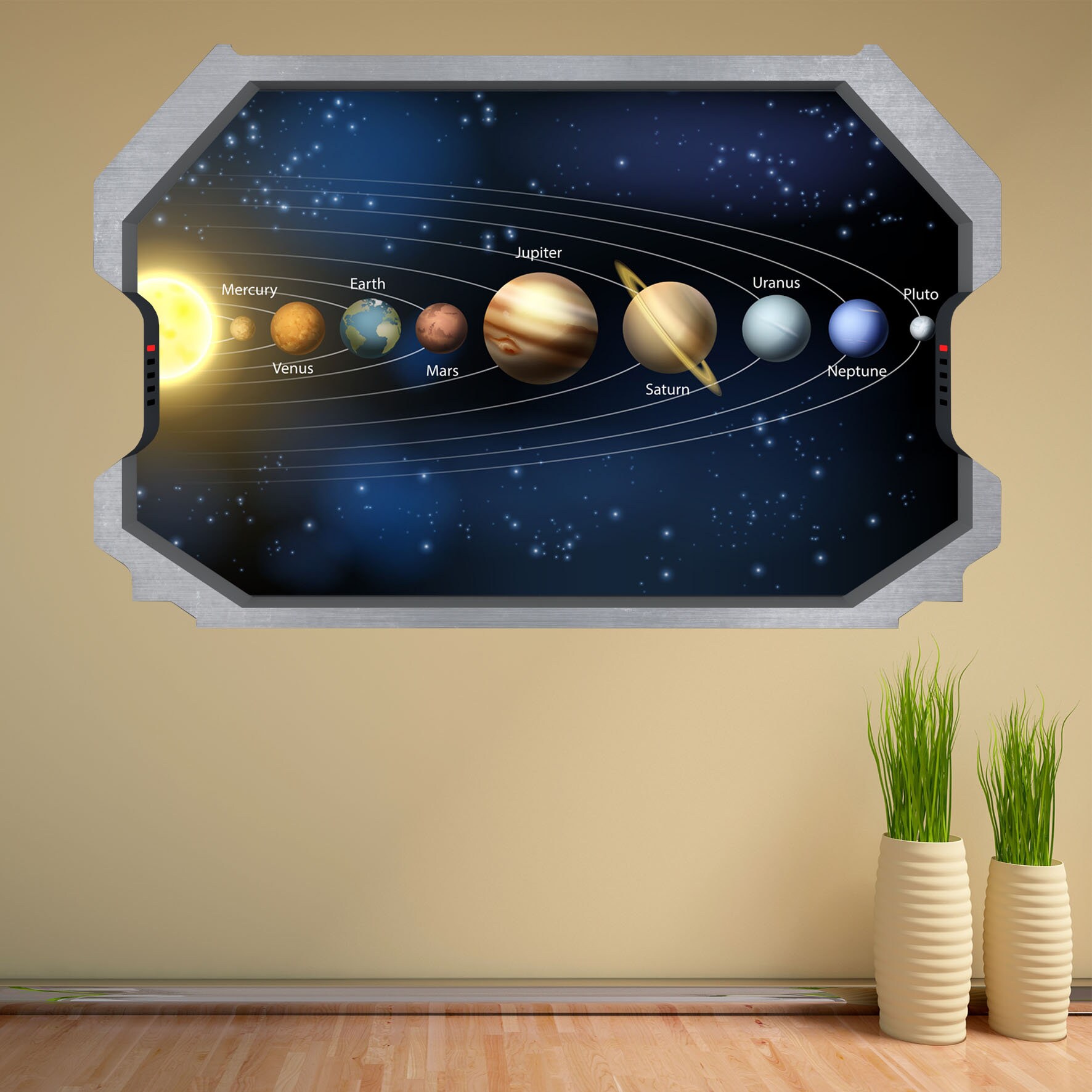 Planets Space Galaxy Stars Astronomy Wall Sticker Mural Decal Print Art ...