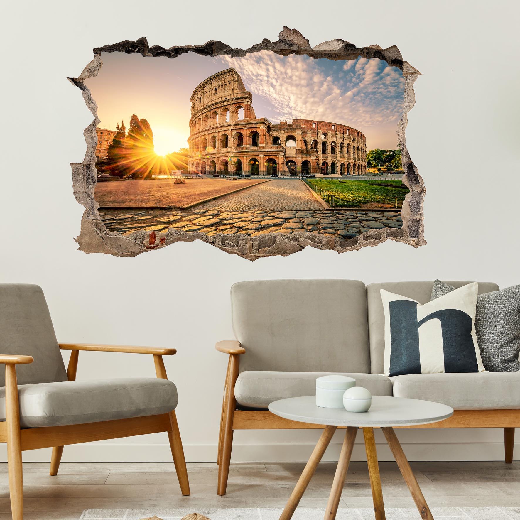 Colosseum Rome Sticker Colosseum Rome Italy Wall Sticker | Wall Decal for Home Office Decor ...