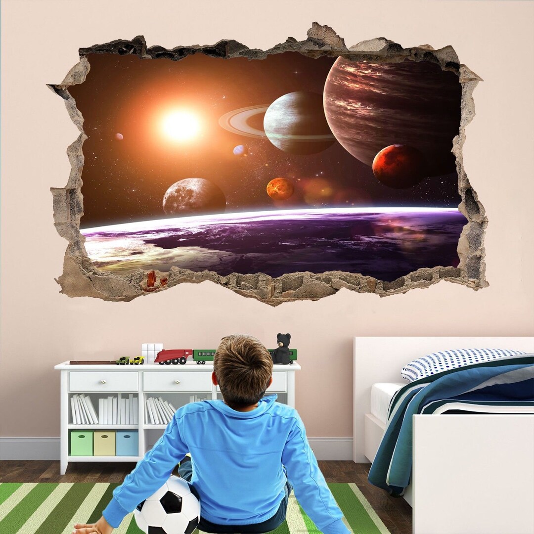 Planets Space Wall Sticker Mural Decal Print Art Astronomy Stars AD37 ...