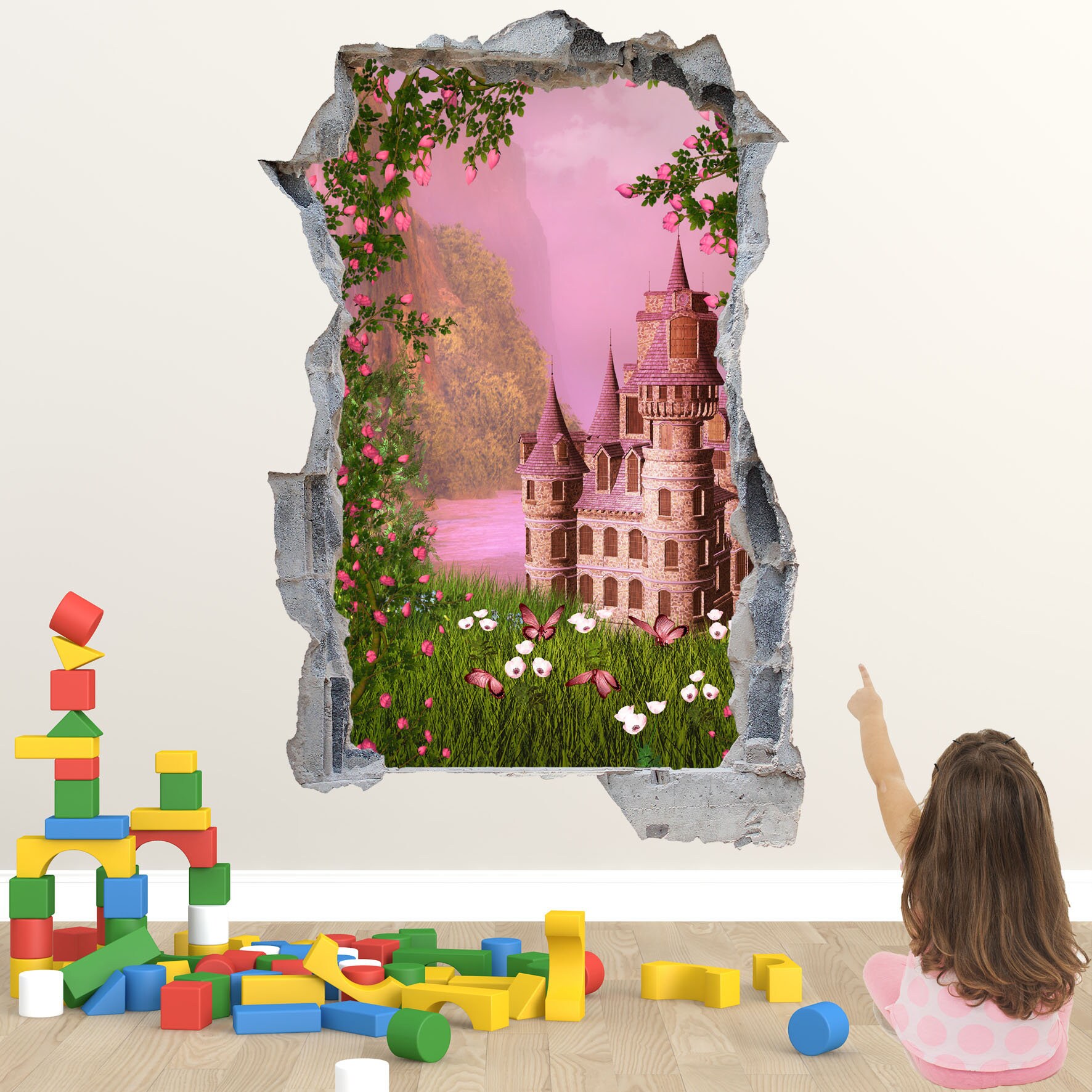 Princess Castle Fantasy Forest Wall Decal Sticker Mural Poster Print ...