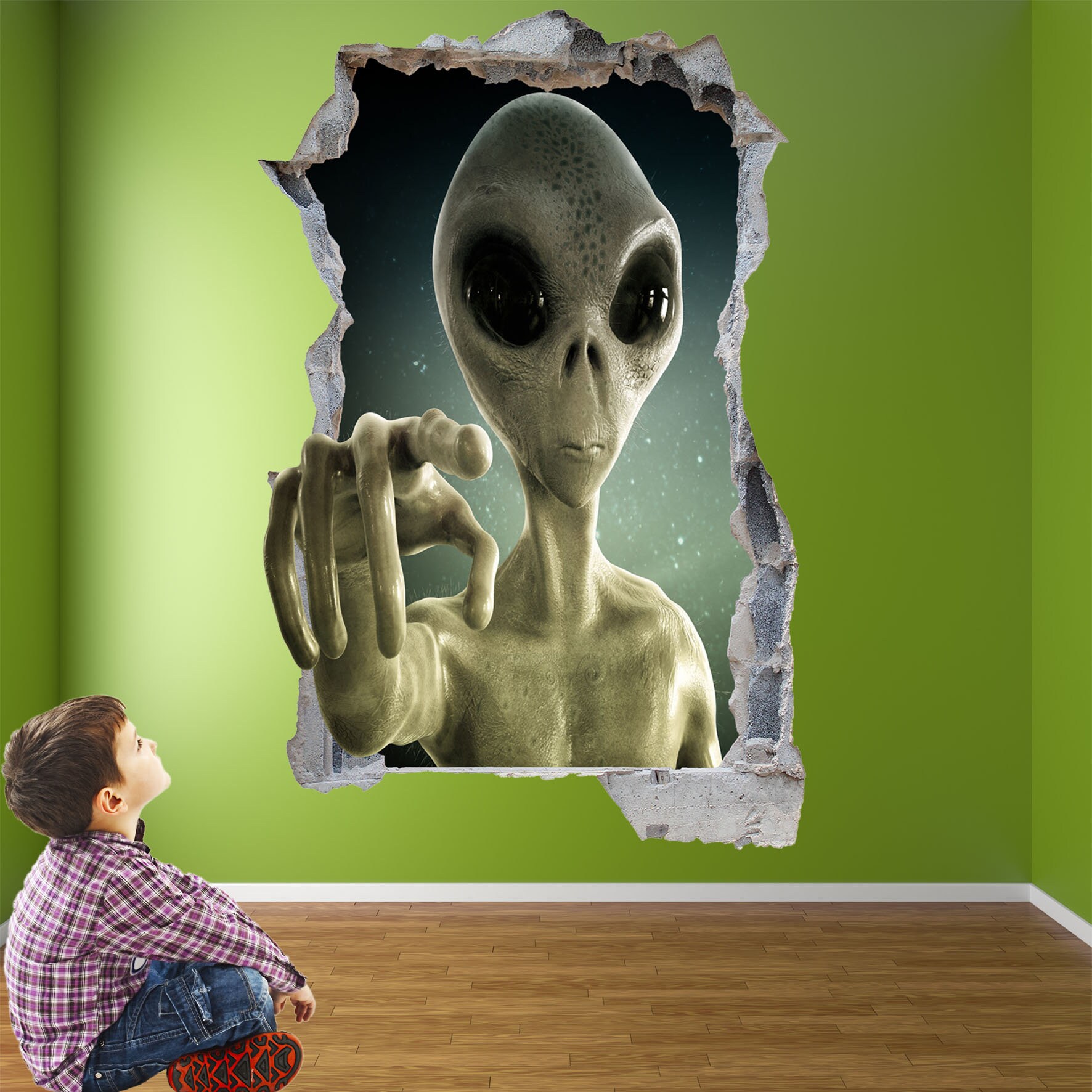 Alien Wall Decal Sticker Mural Print Art Kids Bedroom Home Decor DB44 ...