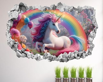 Unicorn Wall Decal Sticker Mural Poster Print Art Kids Girls Bedroom Nursery Decor