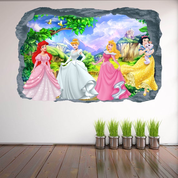 Princess Castle Fantasy Wall Decal Sticker Mural Print Art | Etsy