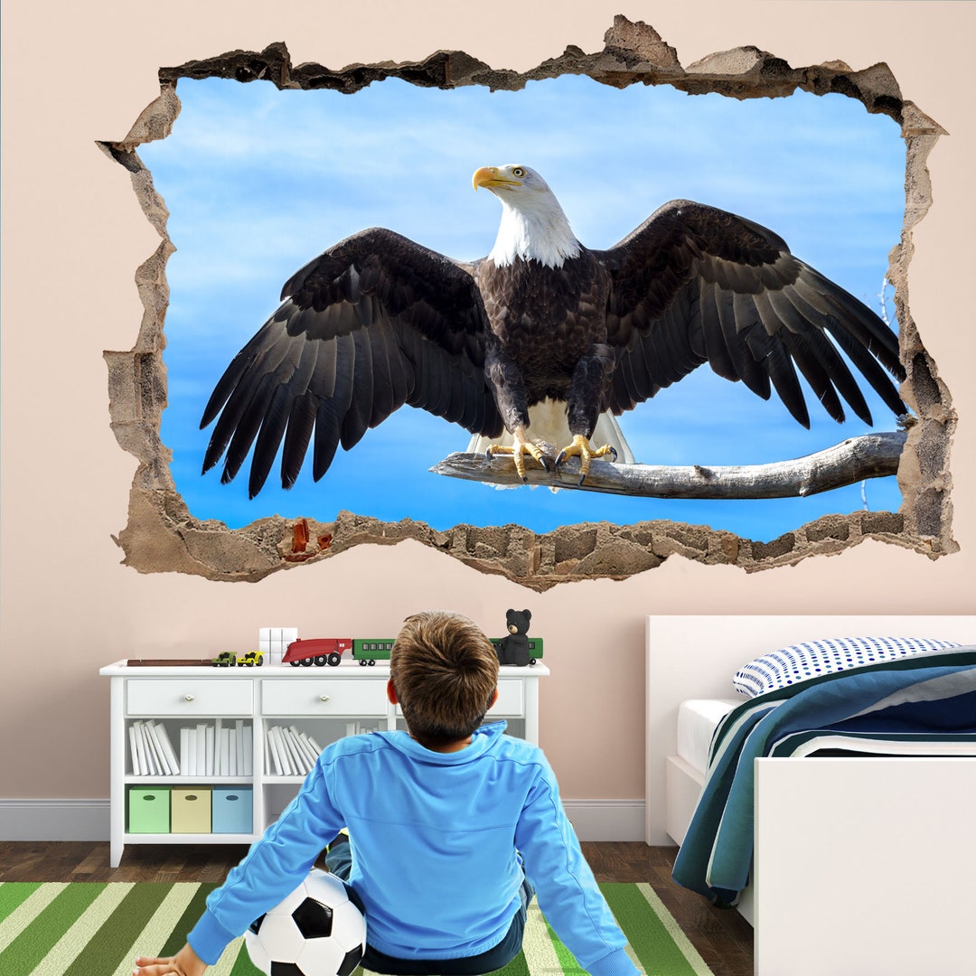 Bald Eagle Wings Wall Decal Sticker Mural Poster Print Art Home Decor ...