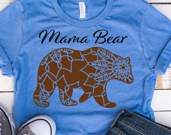 Mandala Bear svg, Mama Bear Svg, mandala Bear cut file, eps, png, dxf, jpeg, silhouette svg, cricut svg
