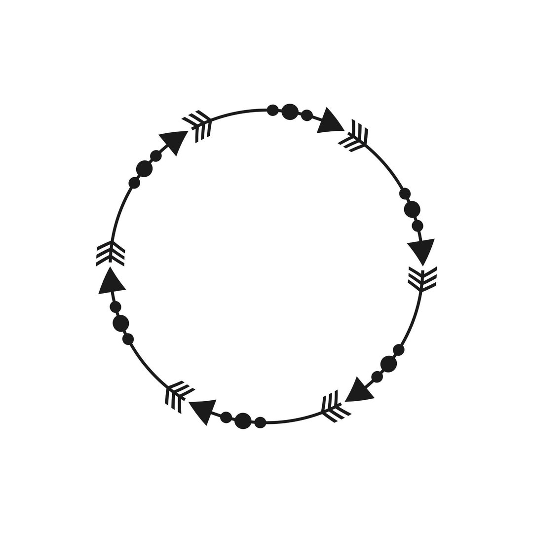 Circle Arrow Heart Wreath Frame Graphic by NNJ Designs · Creative Fabrica