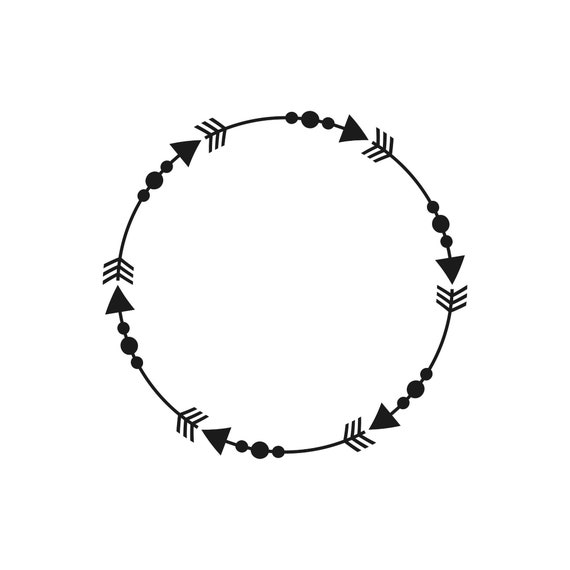 Download Arrow Circle Frame Svg Arrow Wreath Svg Cut File Circle Etsy
