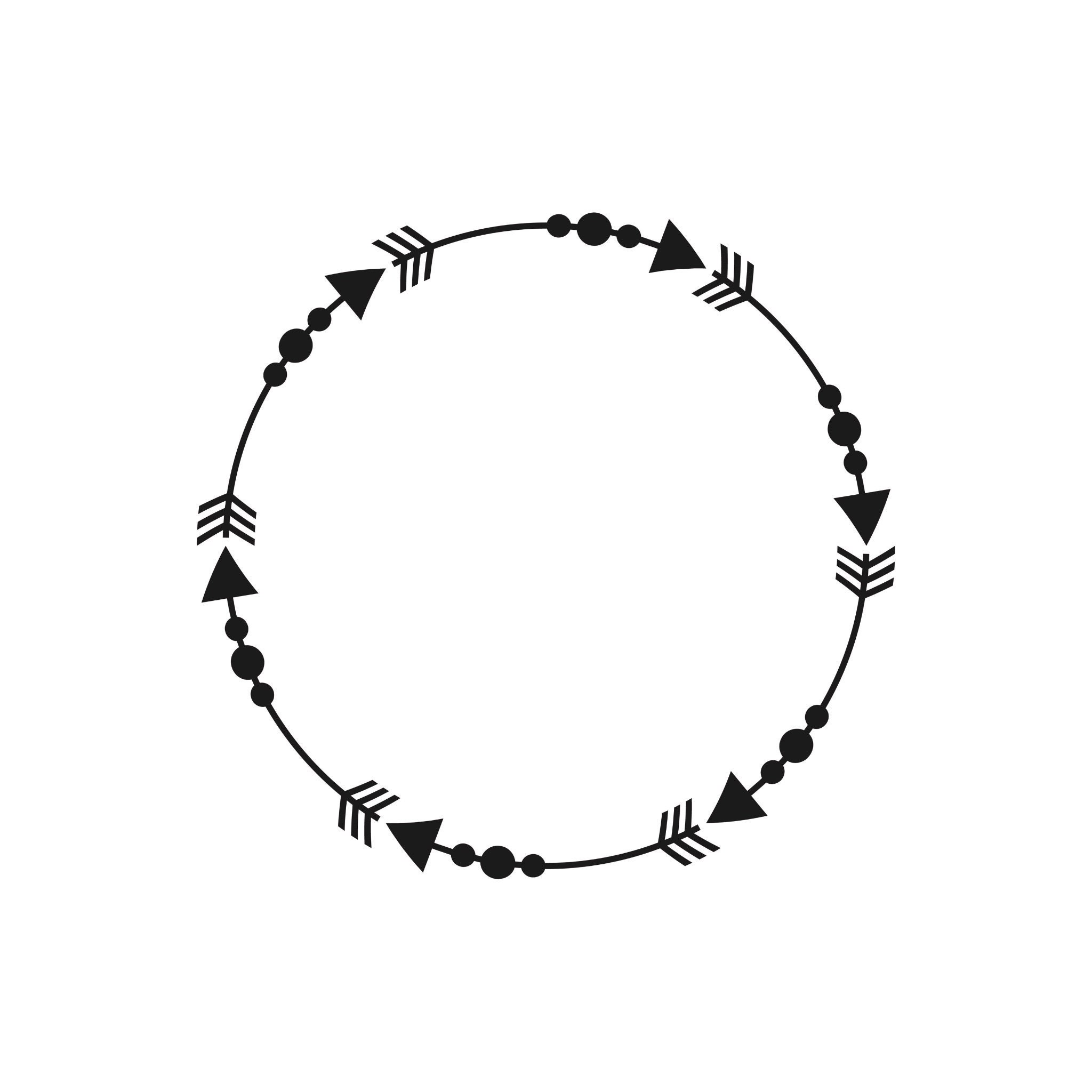 Arrow Circle Frame SVG Arrow Wreath Svg Cut File Circle - Etsy