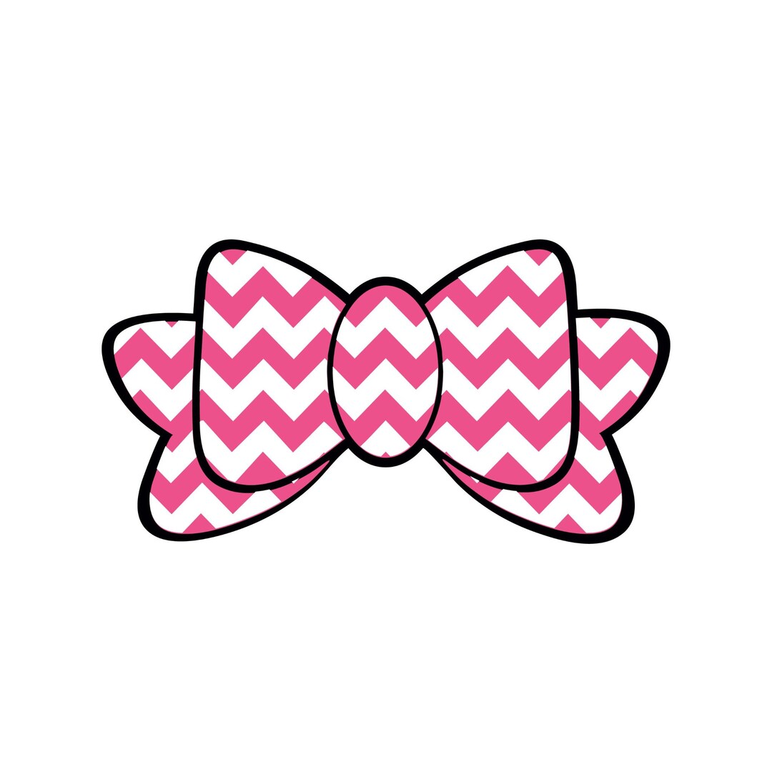 Chevron Bow Svg Cut File, Gift Bow Svg, Bow Svg, Instant Download