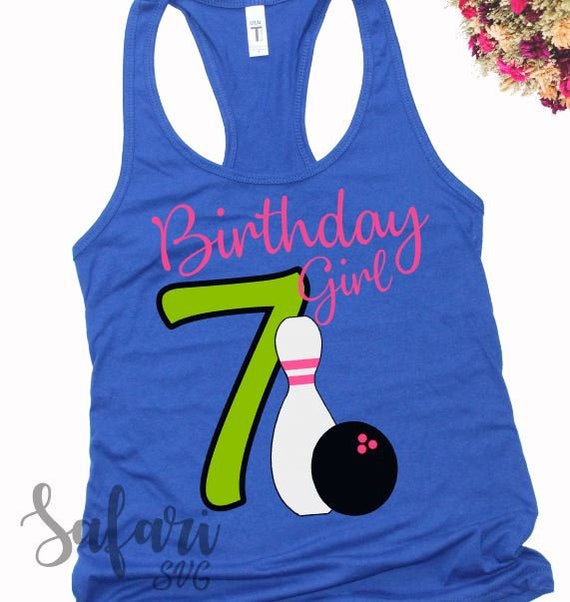 Download Free Birthday Girl Svg Bowling Svg 7th Birthday Svg Bowling Etsy SVG Cut Files