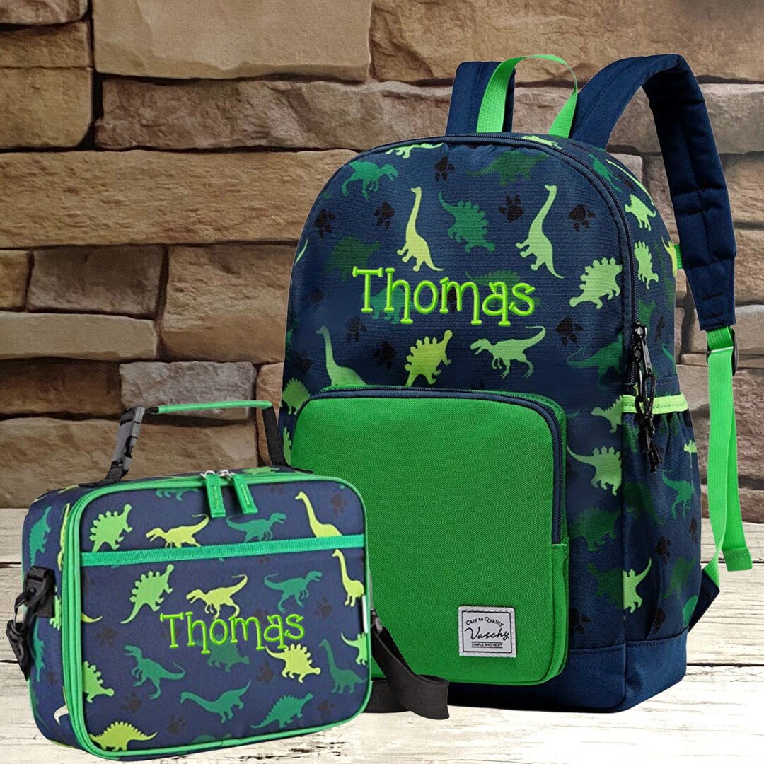 Personalized Backpack and Lunchbox Set Kindergarten Preschool Daycare