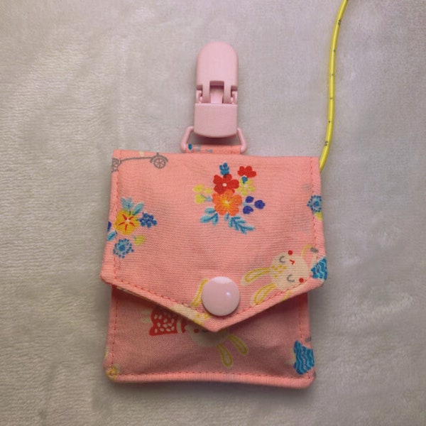 NG Tube Pocket Playtime Bunnies Pink - Feeding Tube Pouch - Nasogastric Feeding Tube - NG Tube Pouch - Tubie Essentials