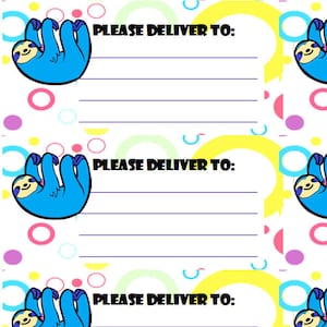 Sloth Original Please Deliver To Labels
