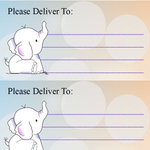 Elephant Please Deliver To Labels