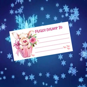 Pig Pink Ballerina Cupcake Deliver To Label PDT