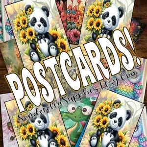 Postales Girasoles Panda (4)