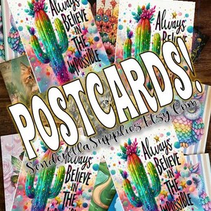 Carte postale Cactus croit toujours en l'impossible