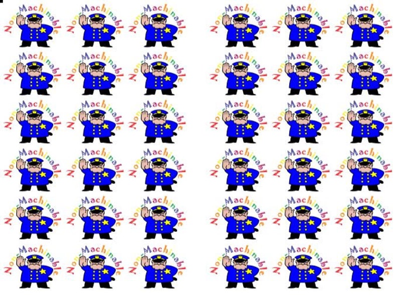 Cop Police Non-Machinable Stickers 36 Stickers in a Set | Etsy