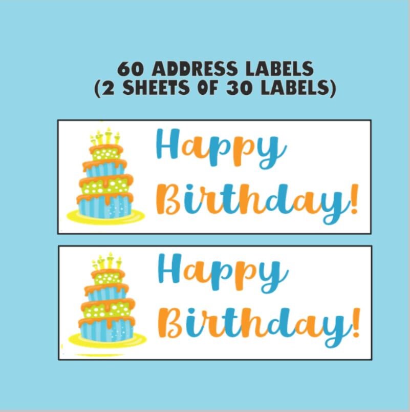 holiday-happy-birthday-words-orange-cake-dinosaur-birthday-theme-address-labels-etsy
