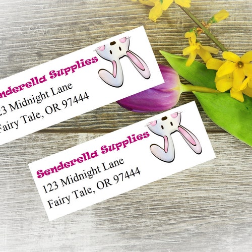 Bunny Address Labels Easter Bunny Address Labels Bunny Etsy