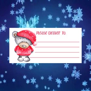 Bear Red Beanie Winter Hat Deliver To Label PDT