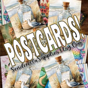 Carte postale Note de bouteille avec pélican Daisy