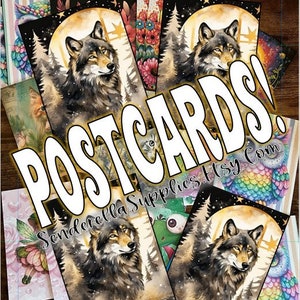 Postales Wolf Moon Right (4 iguales)
