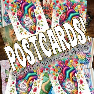 Carte postale coeur fort