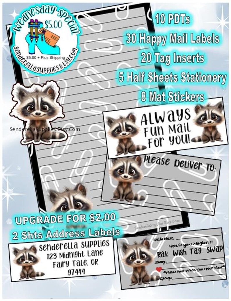 Racoon With Paperclips Wednesday Special 10 3 - Etsy