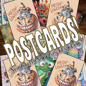 Chat et Jack Halloween mignon 7 3 2024 (4) Cartes postales