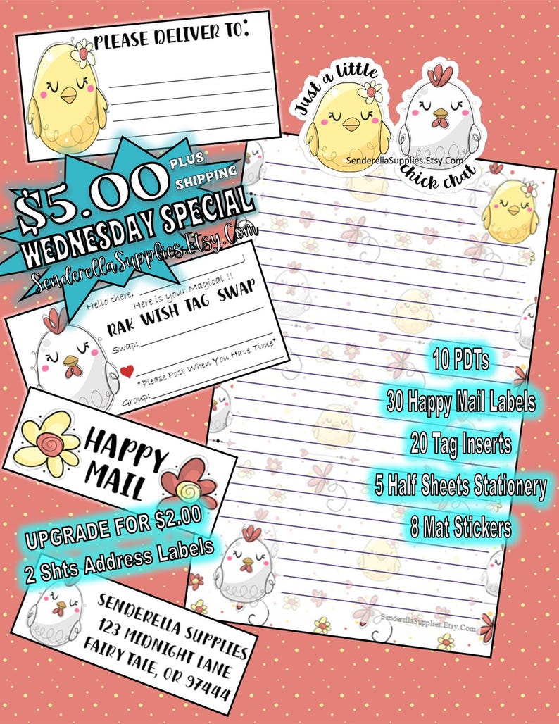Chick Address Labels Chicken Rooster Doodle 4 23 2025 - Etsy