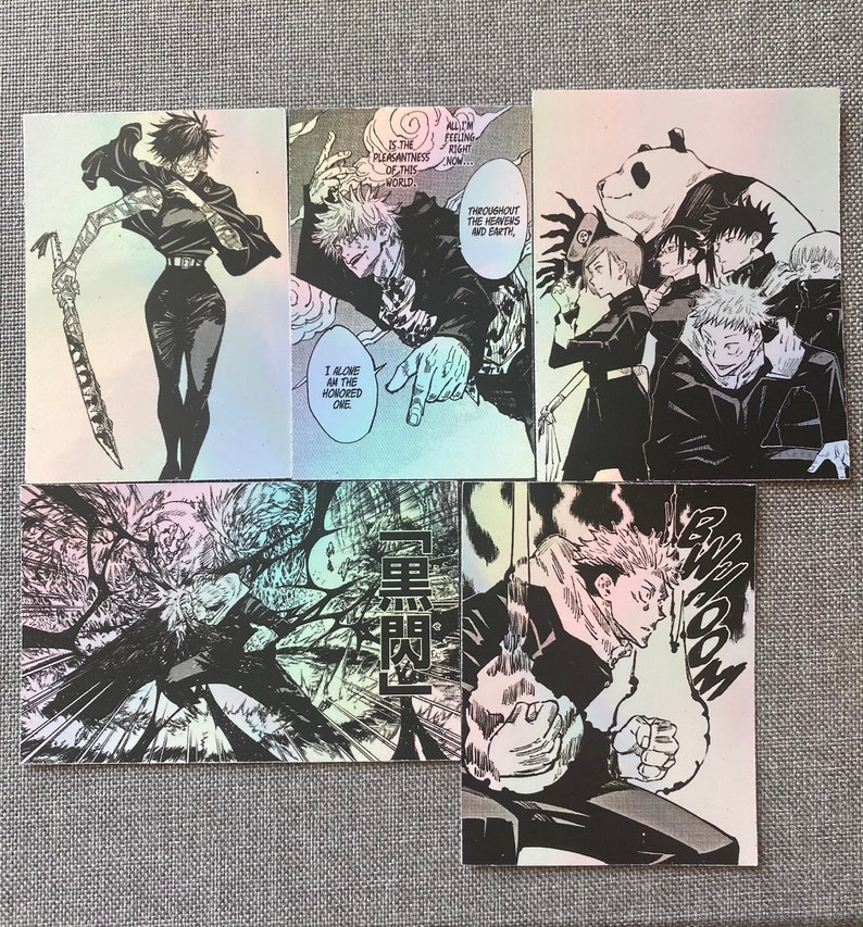 Holographic Anime Stickers Etsy