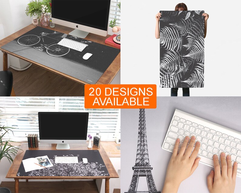Extra Large Desk Pad Black And White Photography Office Monochrome Home Decor Mouse With Wrist Rest Computer Mat