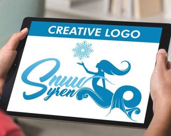 Design personalizzato del logo aziendale, branding aziendale moderno.