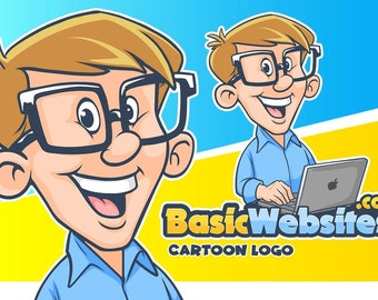 Aangepast logo cartoon mascotte, portretillustratie