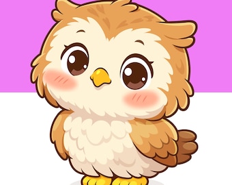 cute owl sticker, Owl Lover Gift, Cute Animal Stickers