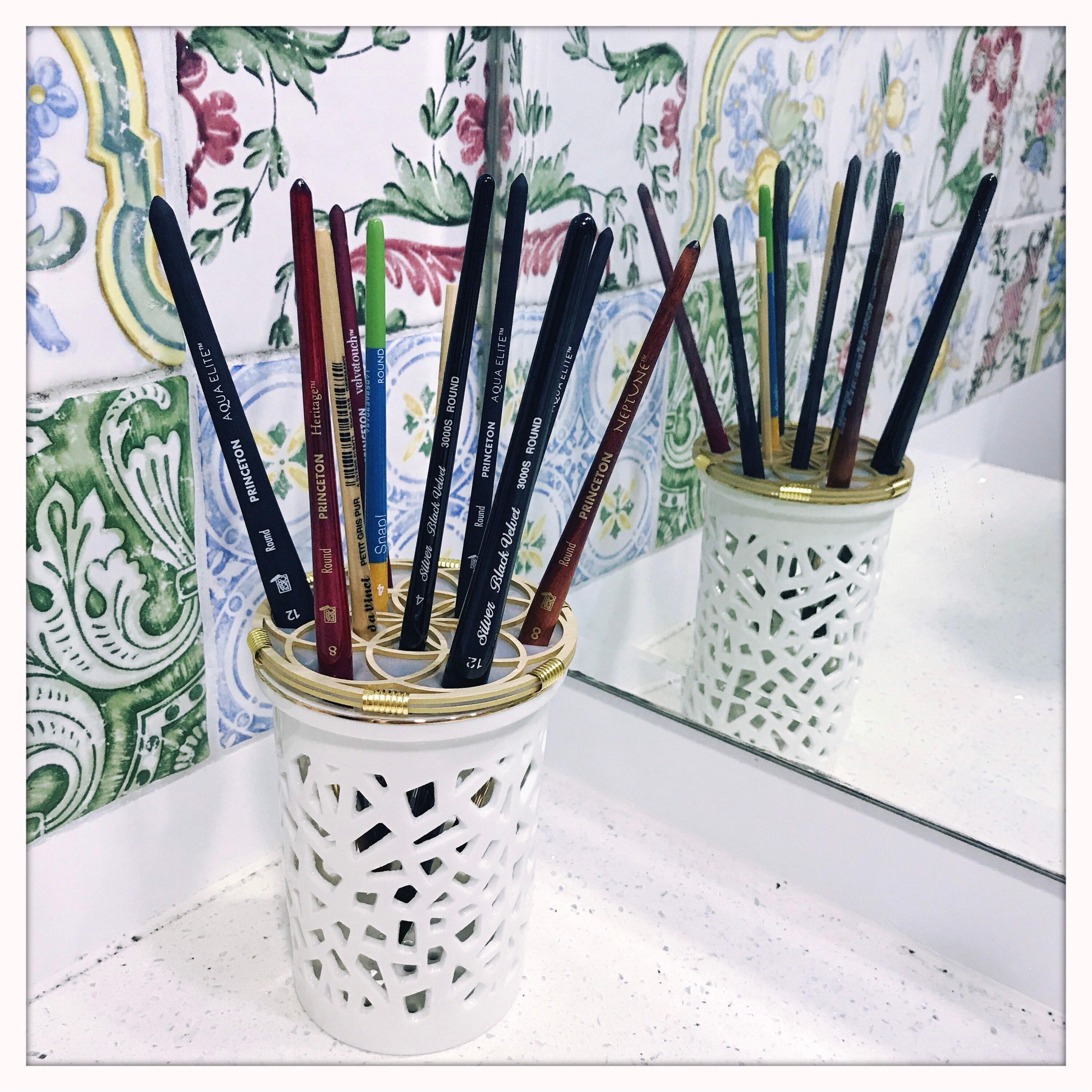 Paint Brush Holder Paint Brush Drying Rack Ceramic Palette Etsy Canada