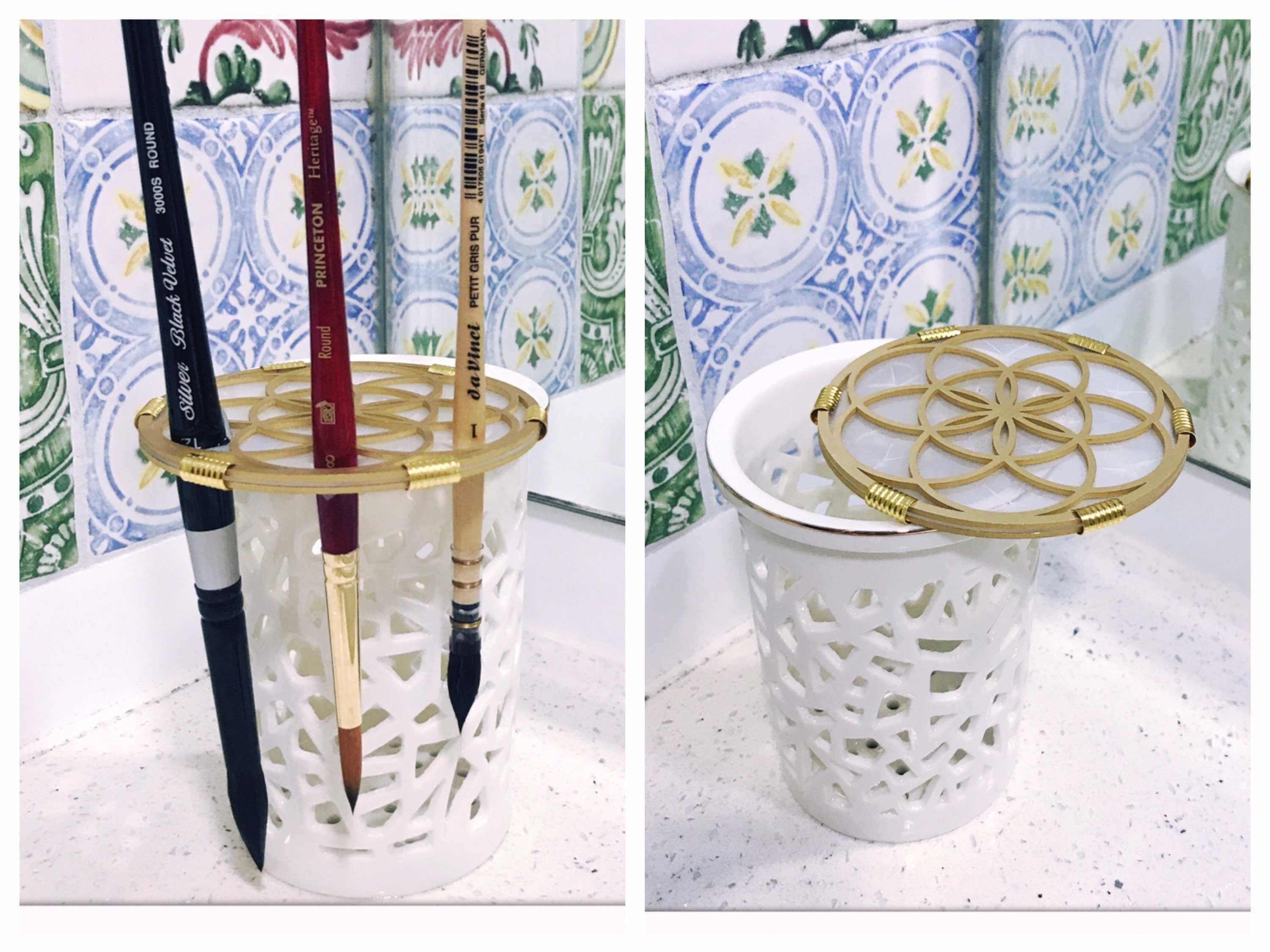 Paint Brush Holder Paint Brush Drying Rack Ceramic Palette Etsy Canada