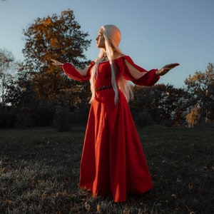 300px x 300px - Rhaenyra's Red Dress. Solidarity With Ukraine - Etsy