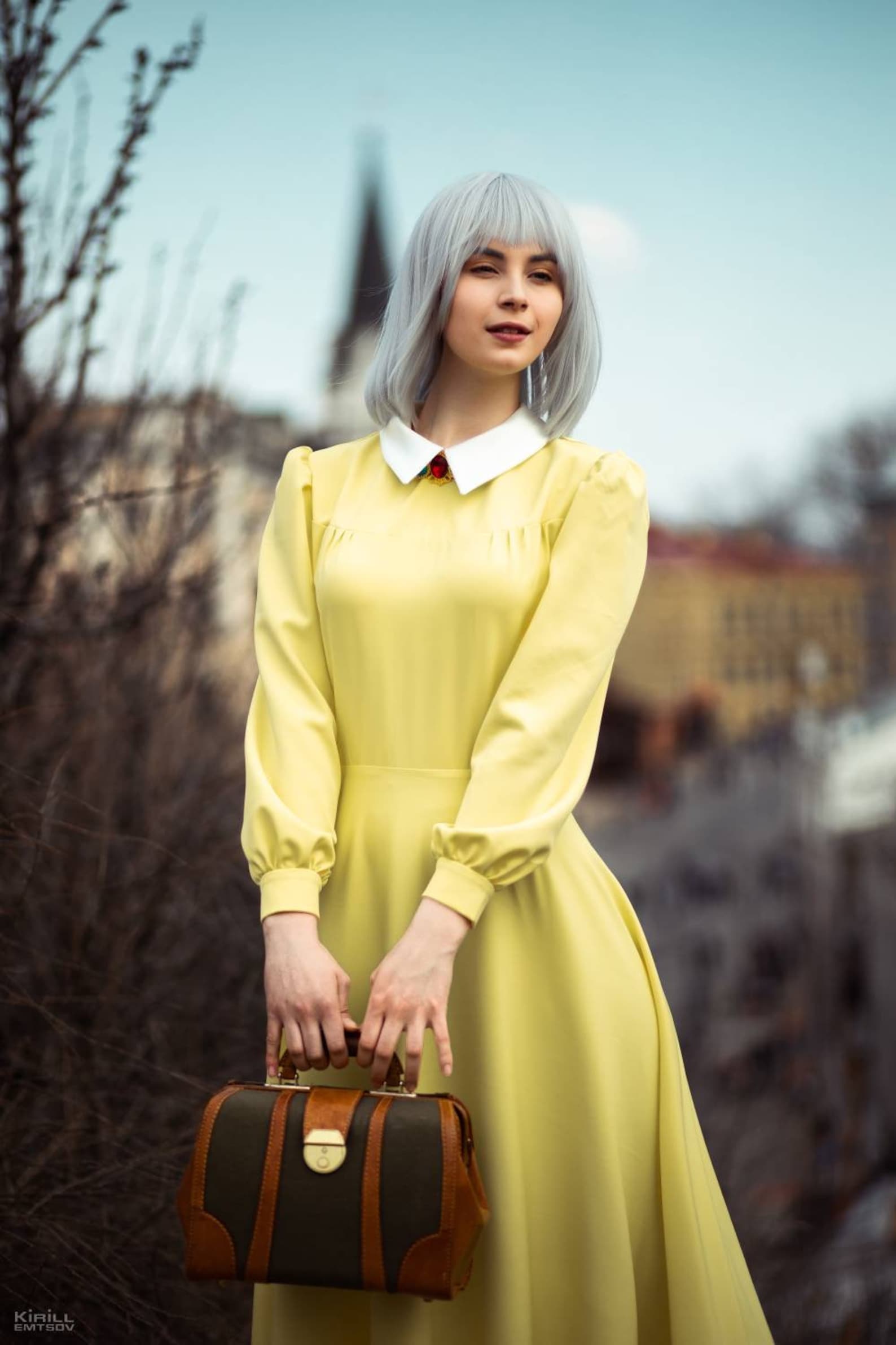 Sophie's yellow dress. Howl's Moving Castle. Sophie Etsy